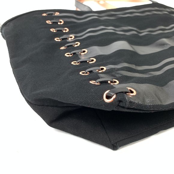 3/$25 Victorias Secret Black Corset Beach Bag - Picture 5 of 10